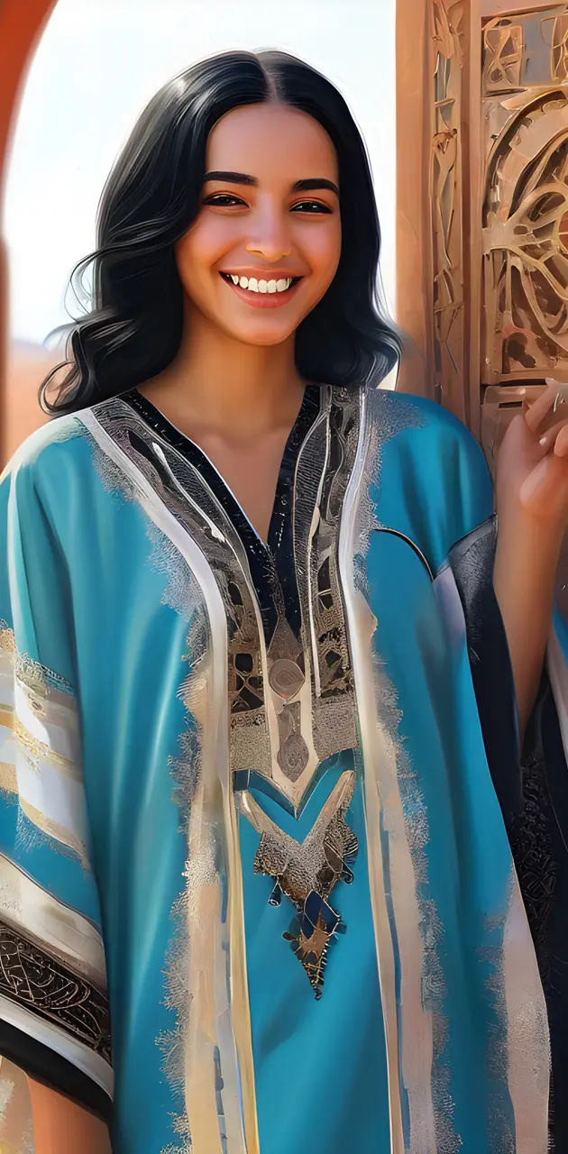 Moroccan girl smiling