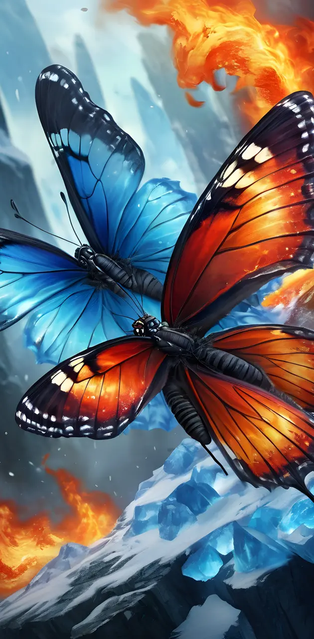 Fire and Ice Butterfly
