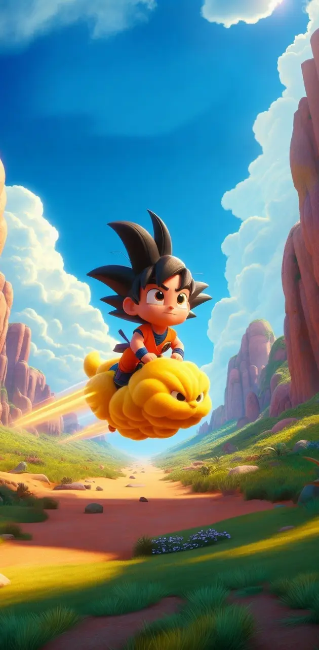 Goku kid Pixar Style
