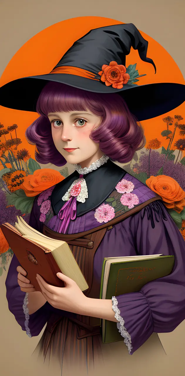 Academic Witch Halloween Books Humble Nostalgia Well-Dressed