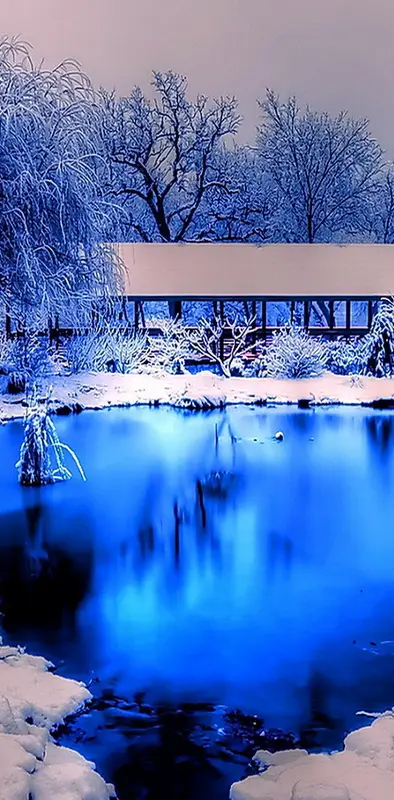 Winter Blue Lake