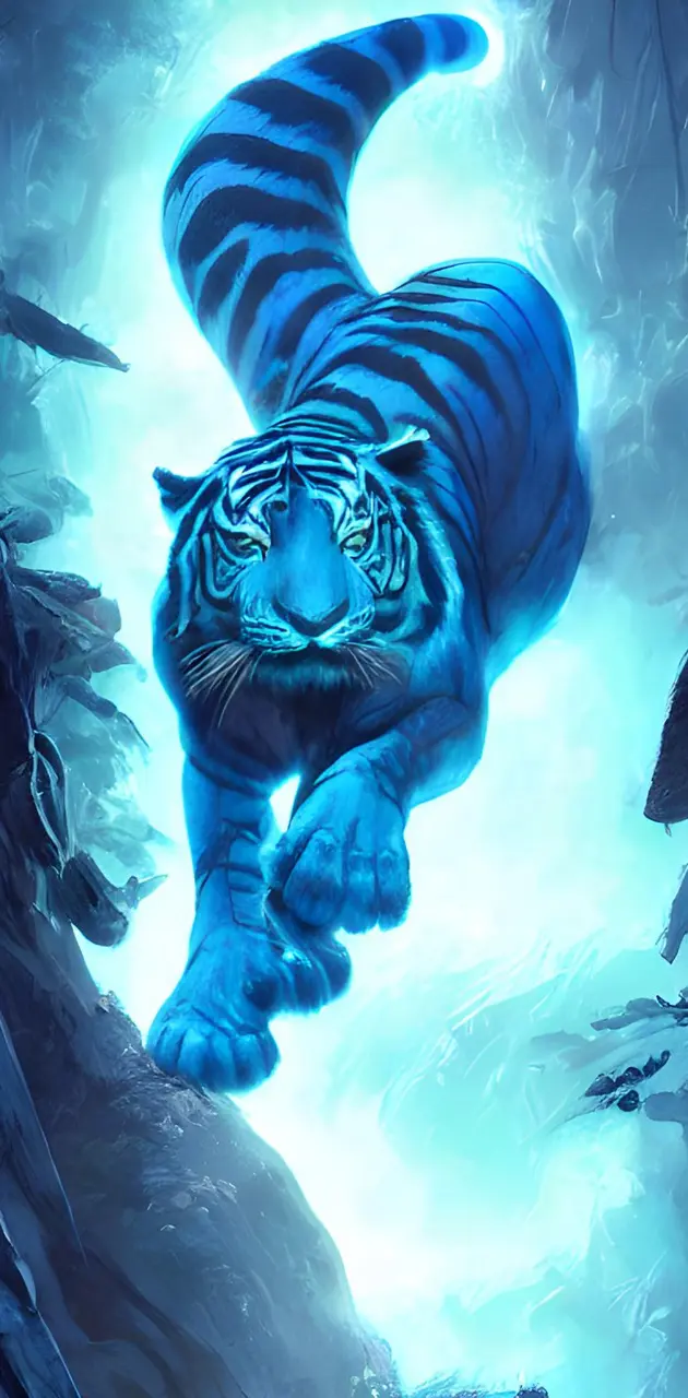 blue tiger background