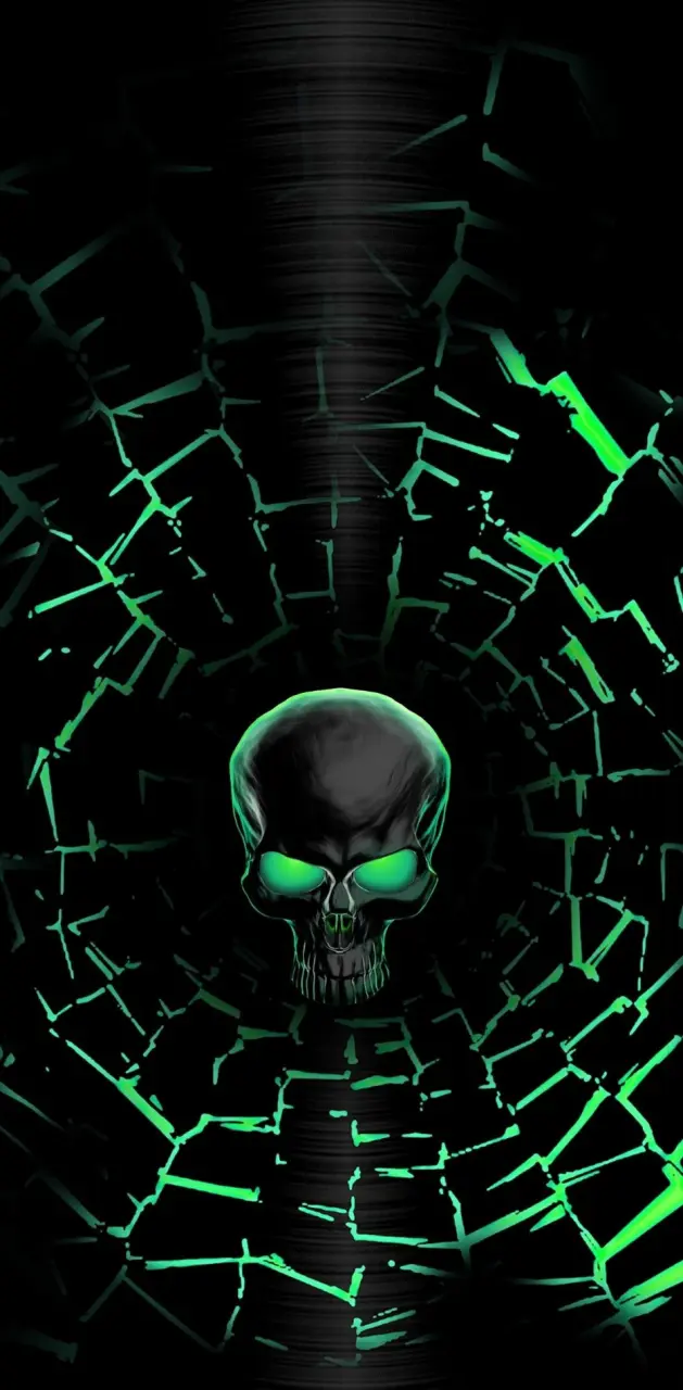 Neon Green Skull