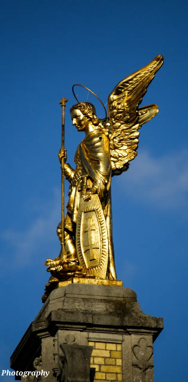 Golden angel statue