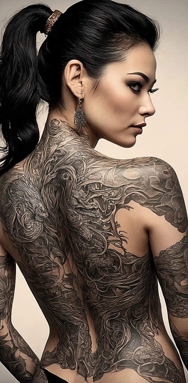 Girl with tattoo