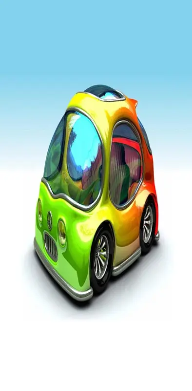 Colorful 3d car