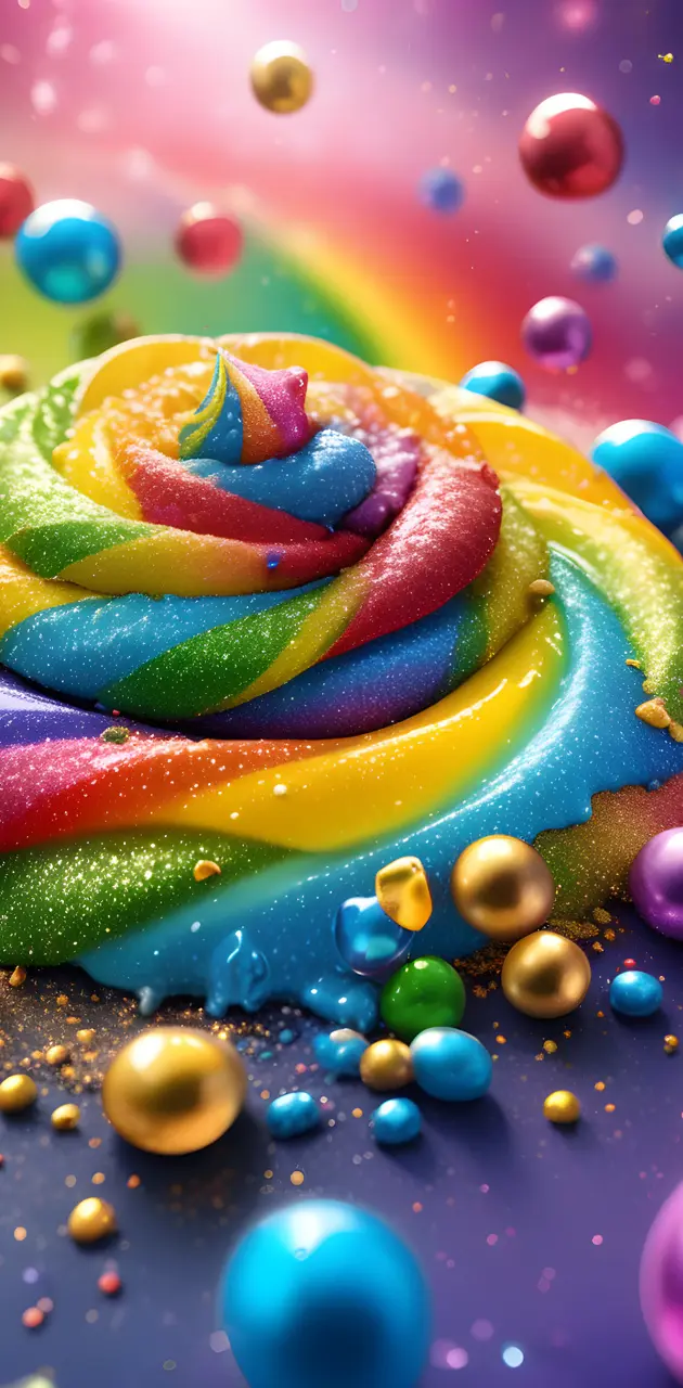 rainbow party icing