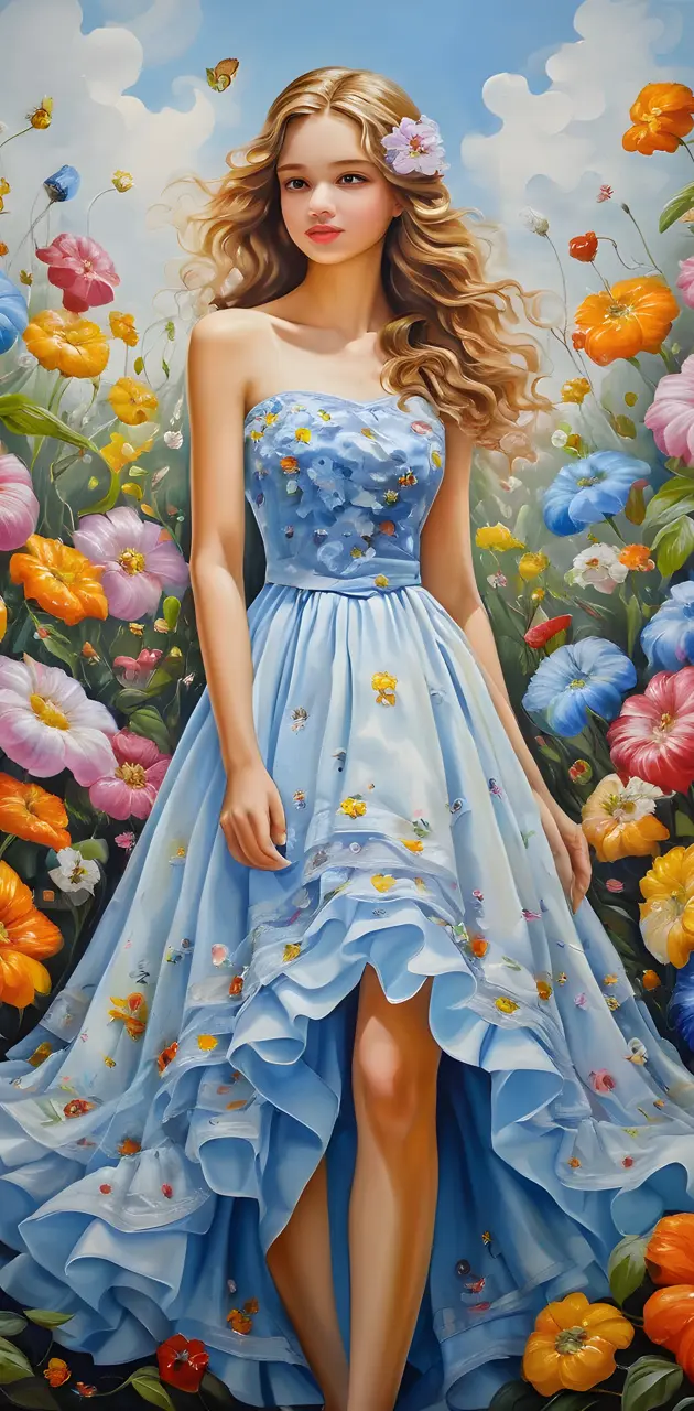 flowery dress/art
