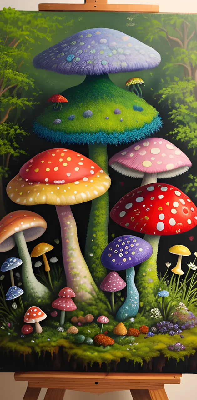 Mushroom circle fairy