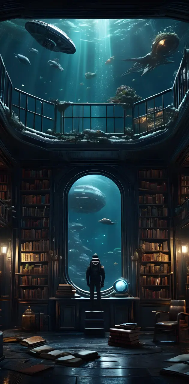 underwater submerged library