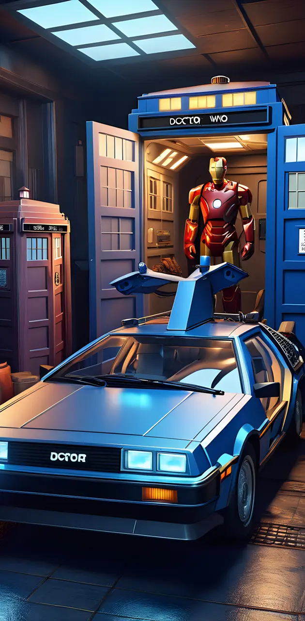 Iron man + Doctor who + Delorean
