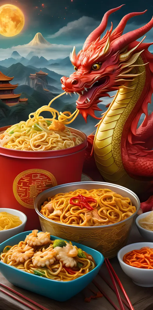 Chinese food dragon
