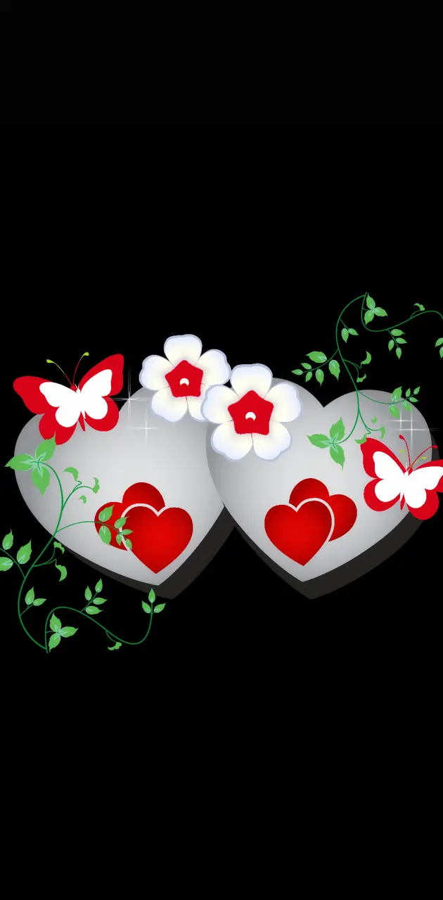 hearts and flowers