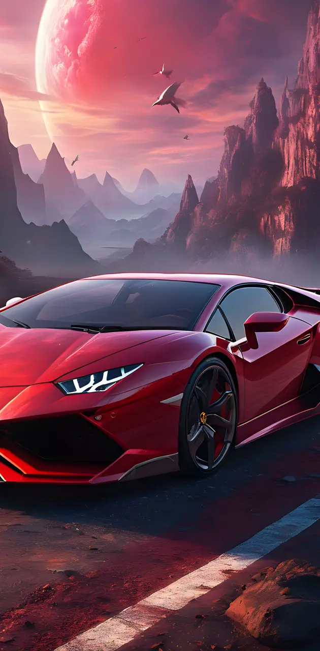 Red Techno Lamborghini