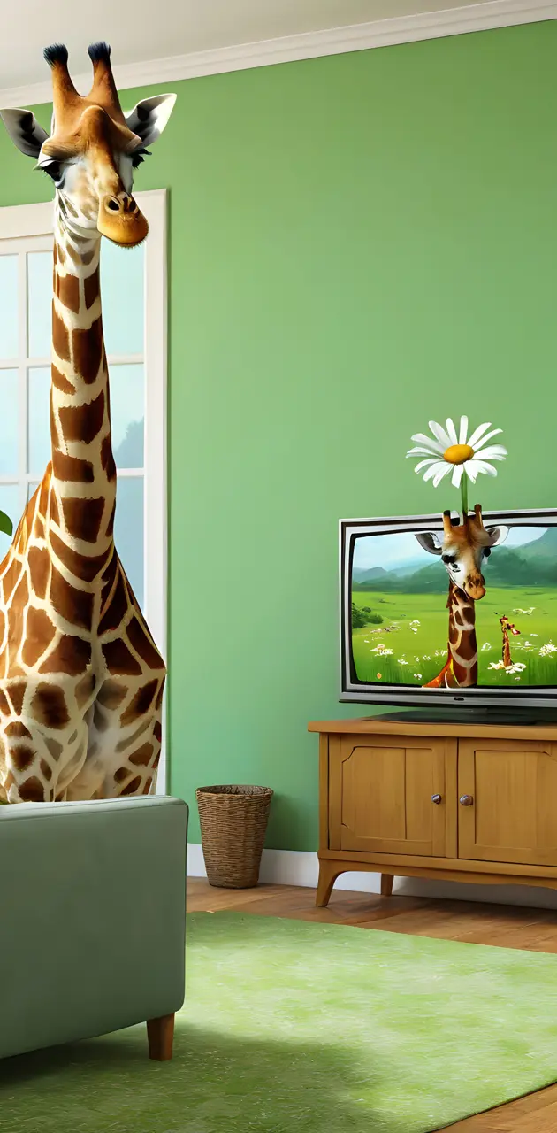 Giraffe in the house