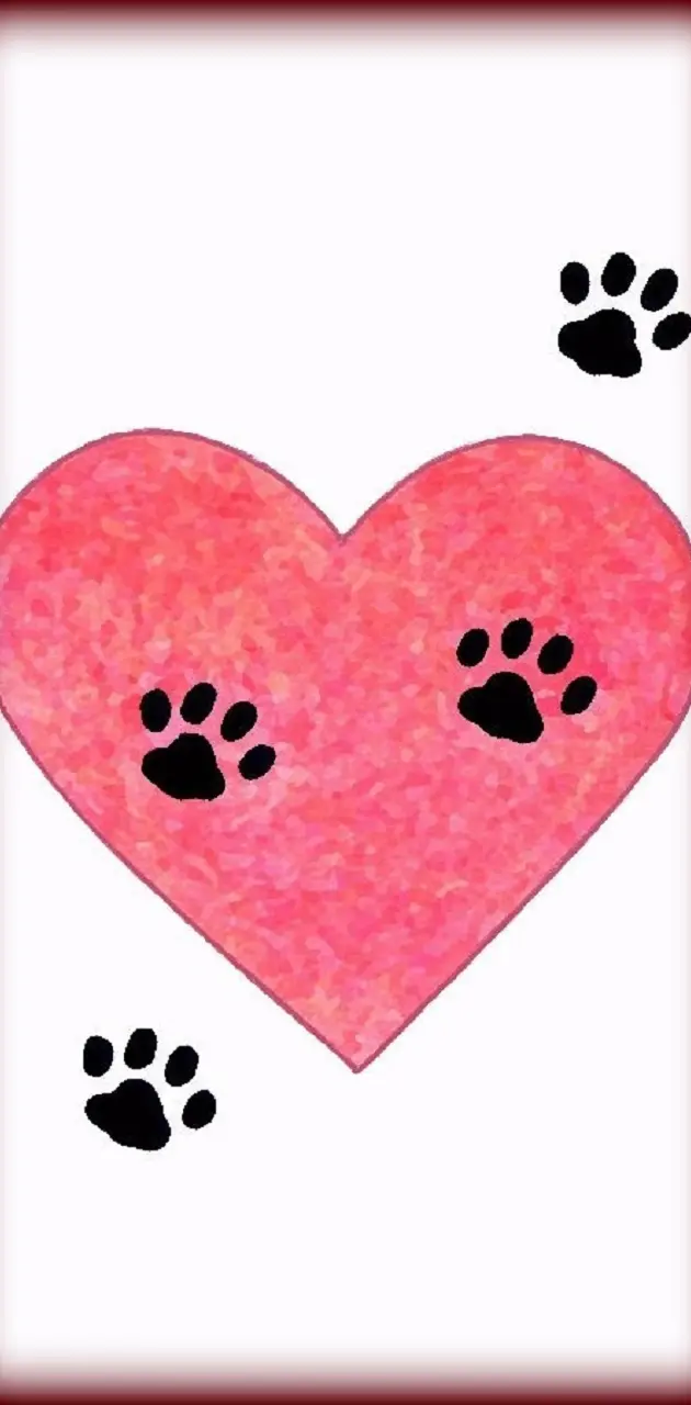 Paw-Prints Heart art