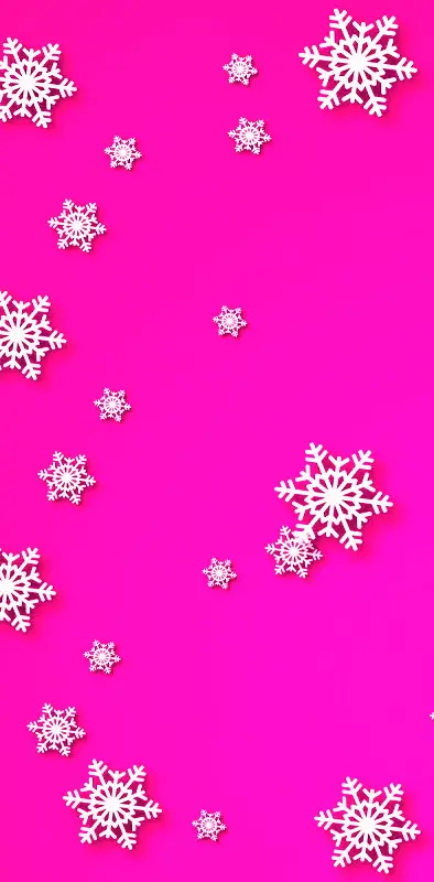 Snowflakes On Pink