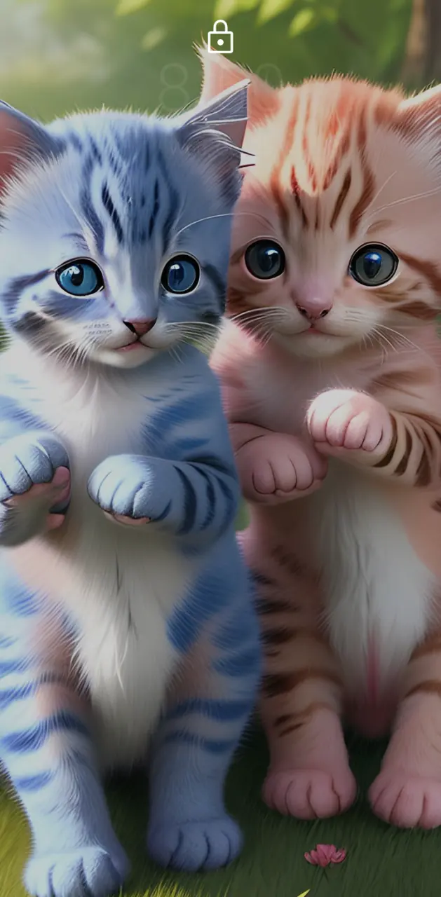 Pink and blue cat