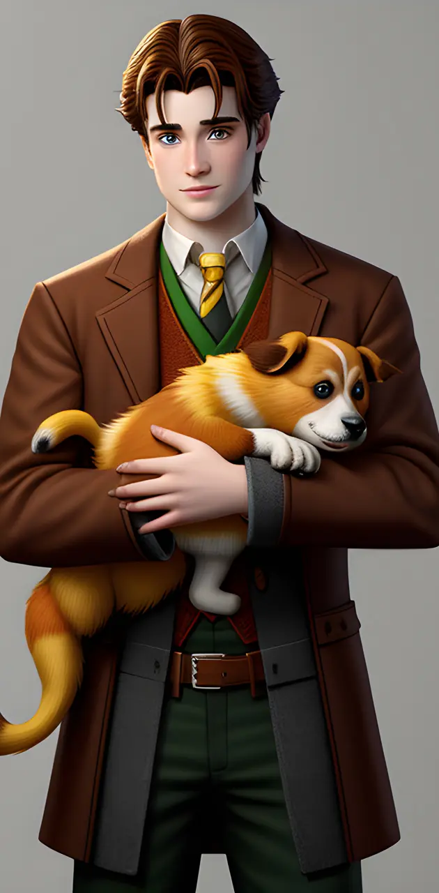 Cedric Diggory Holding puppy