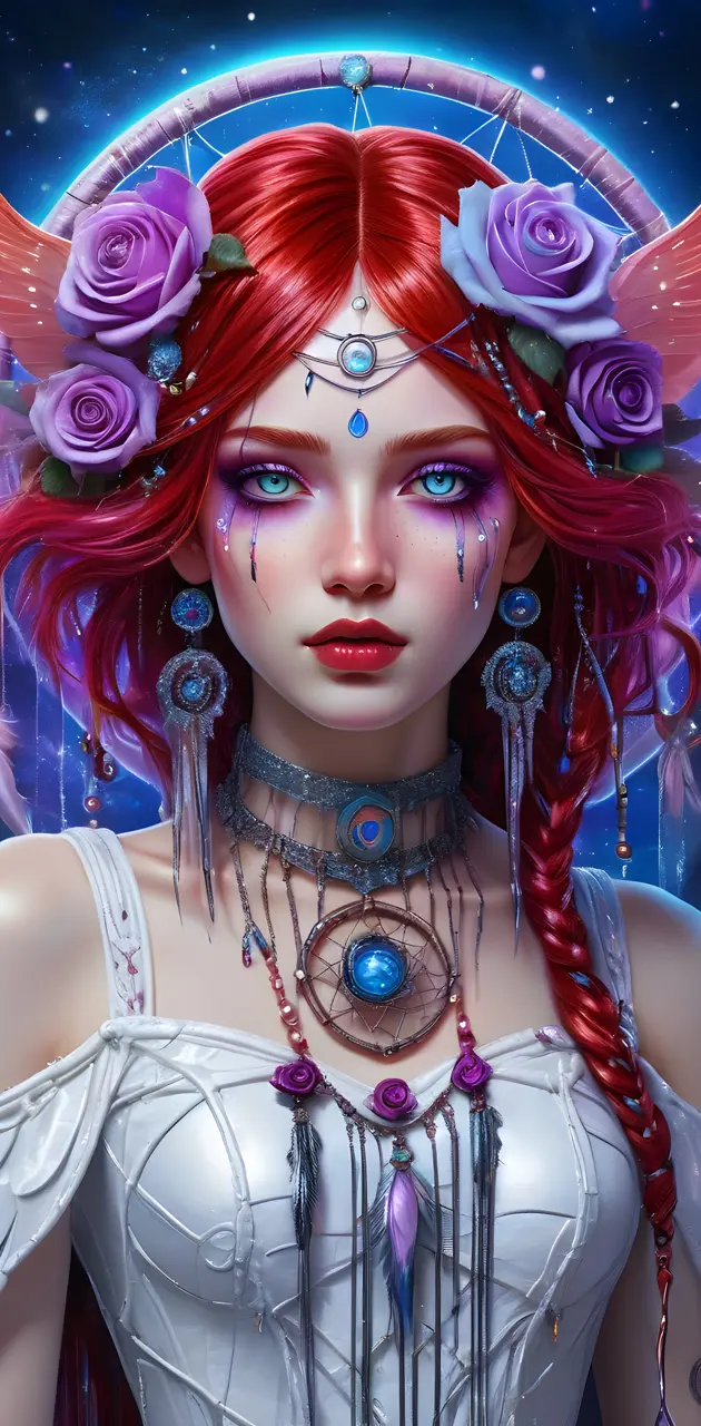 Dreamcatcher Cyberpunk Snow White With Red Hair