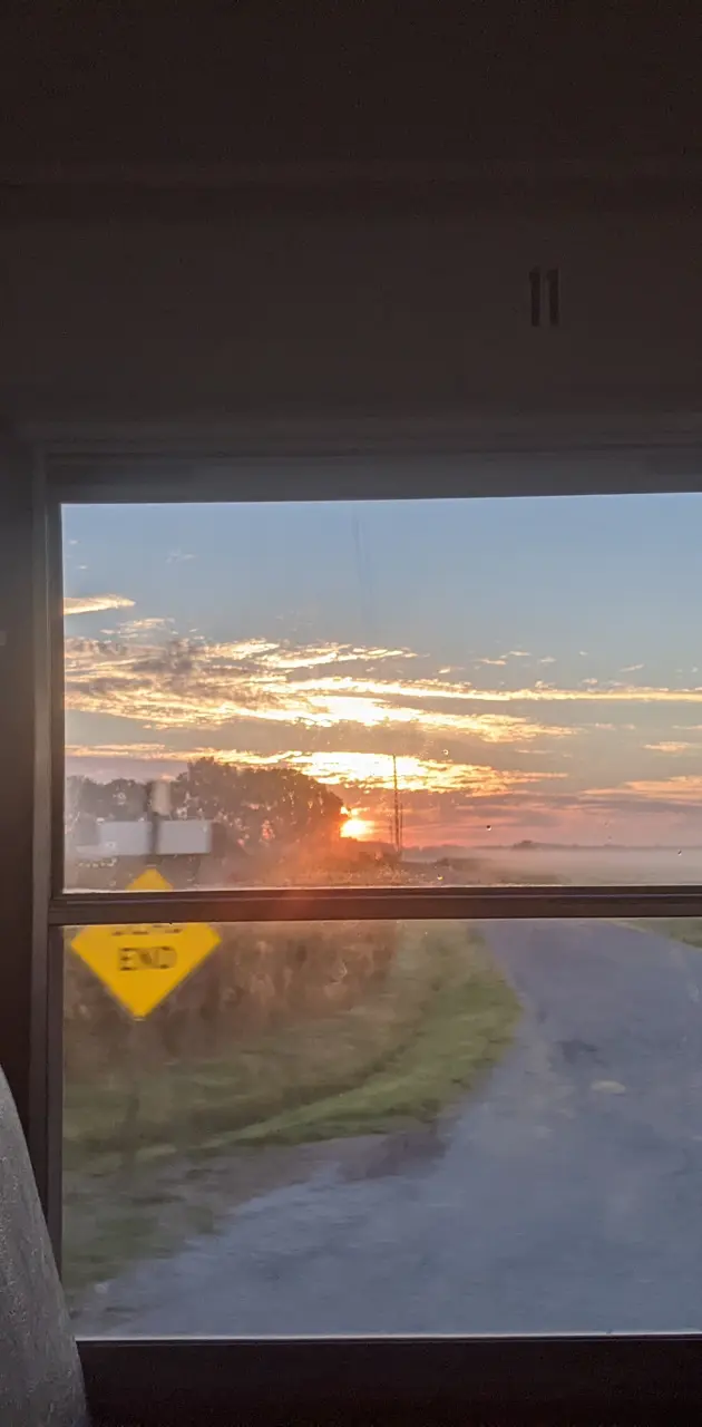 Sunrise from a window