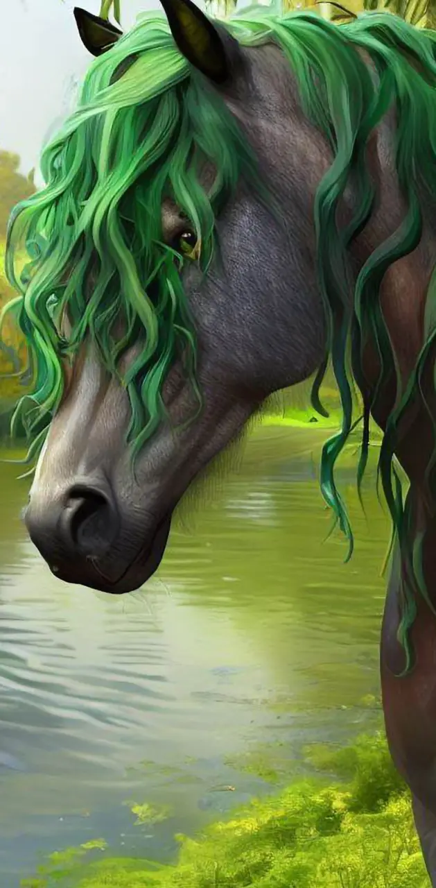 Green Haired Horse