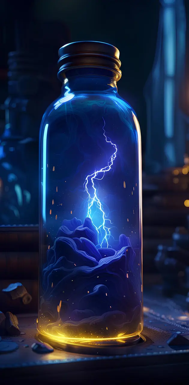 Blue lighting in a Bottle 