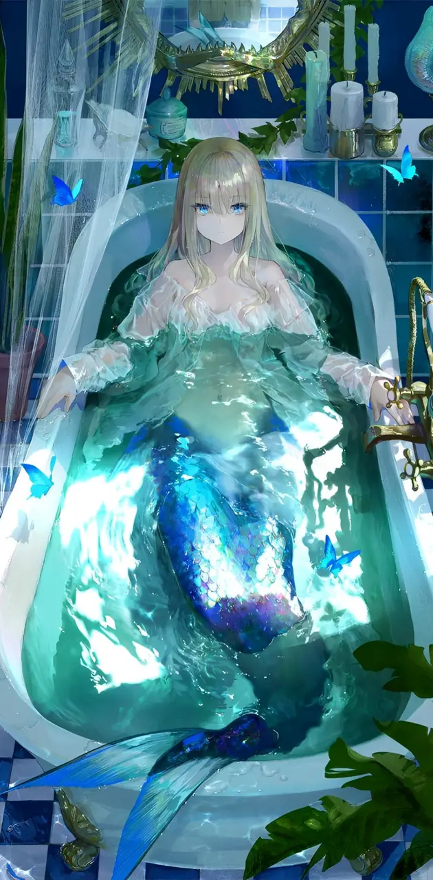 Mermaid in the bath