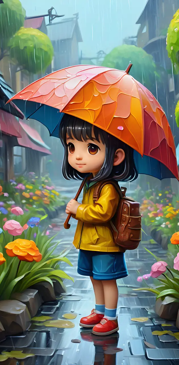 a doll holding an umbrella