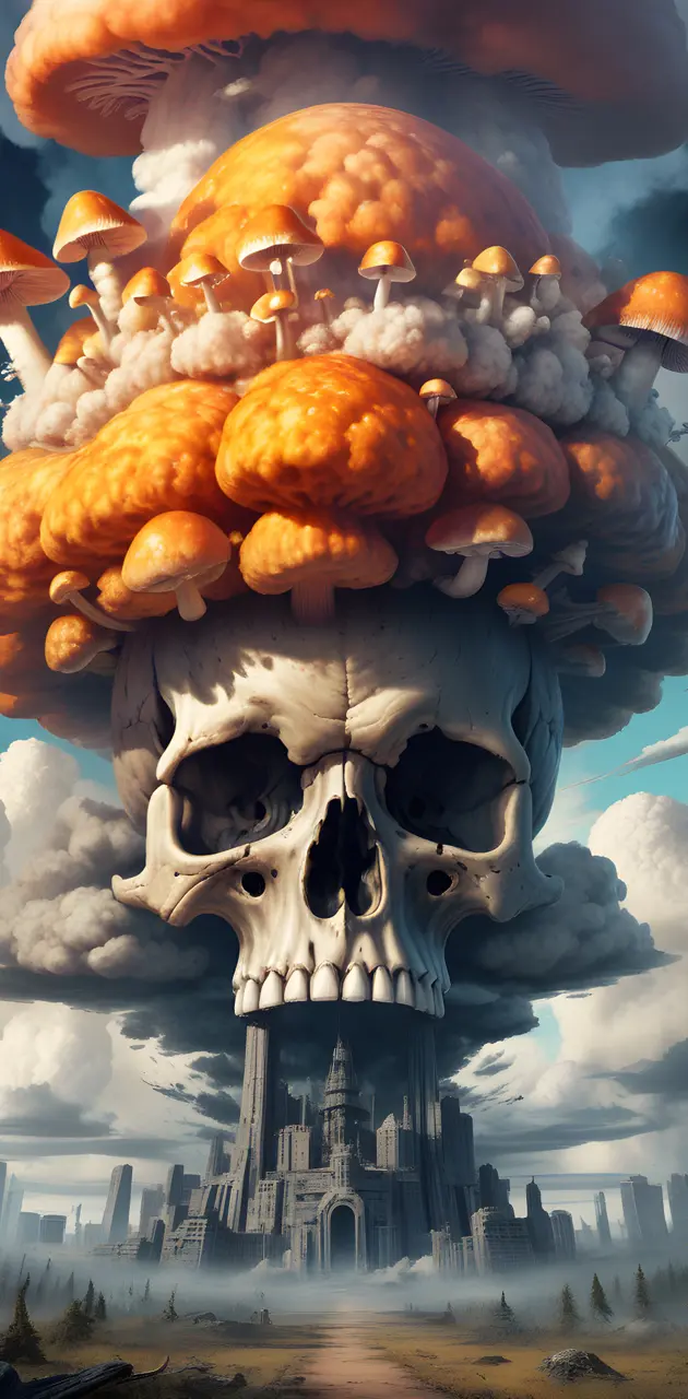skull mushroom cloud