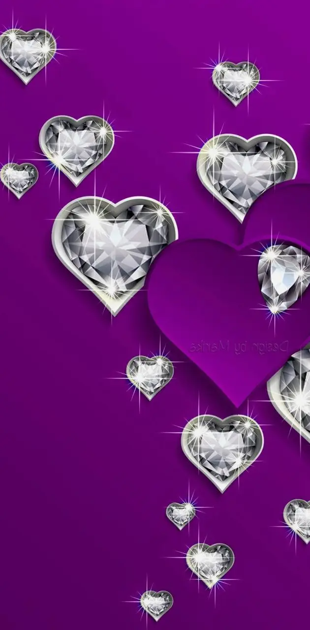 Diamond Heart Purple