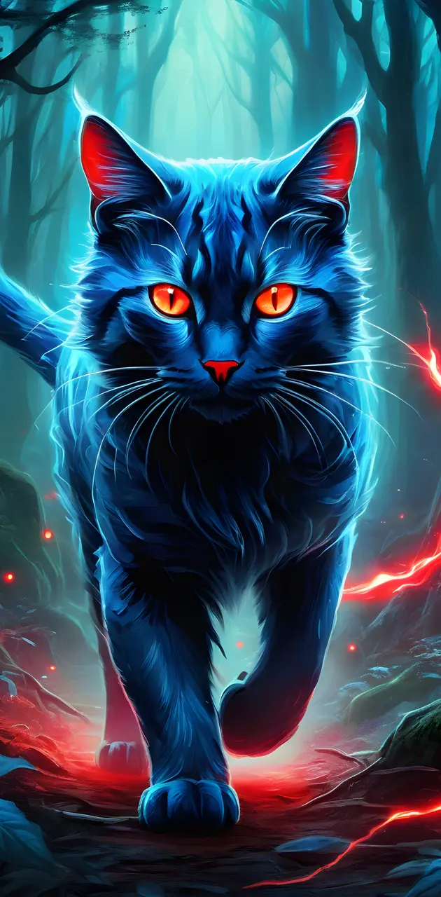 blue cat on prowl