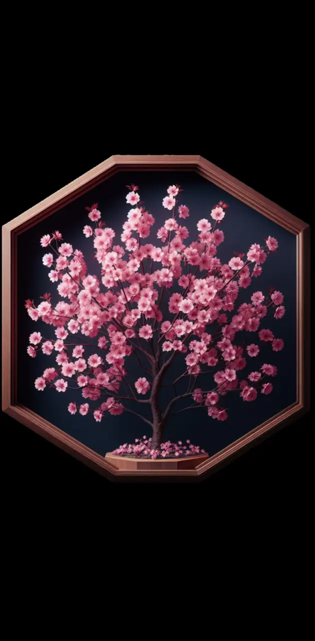 Pink Blossom Tree Art