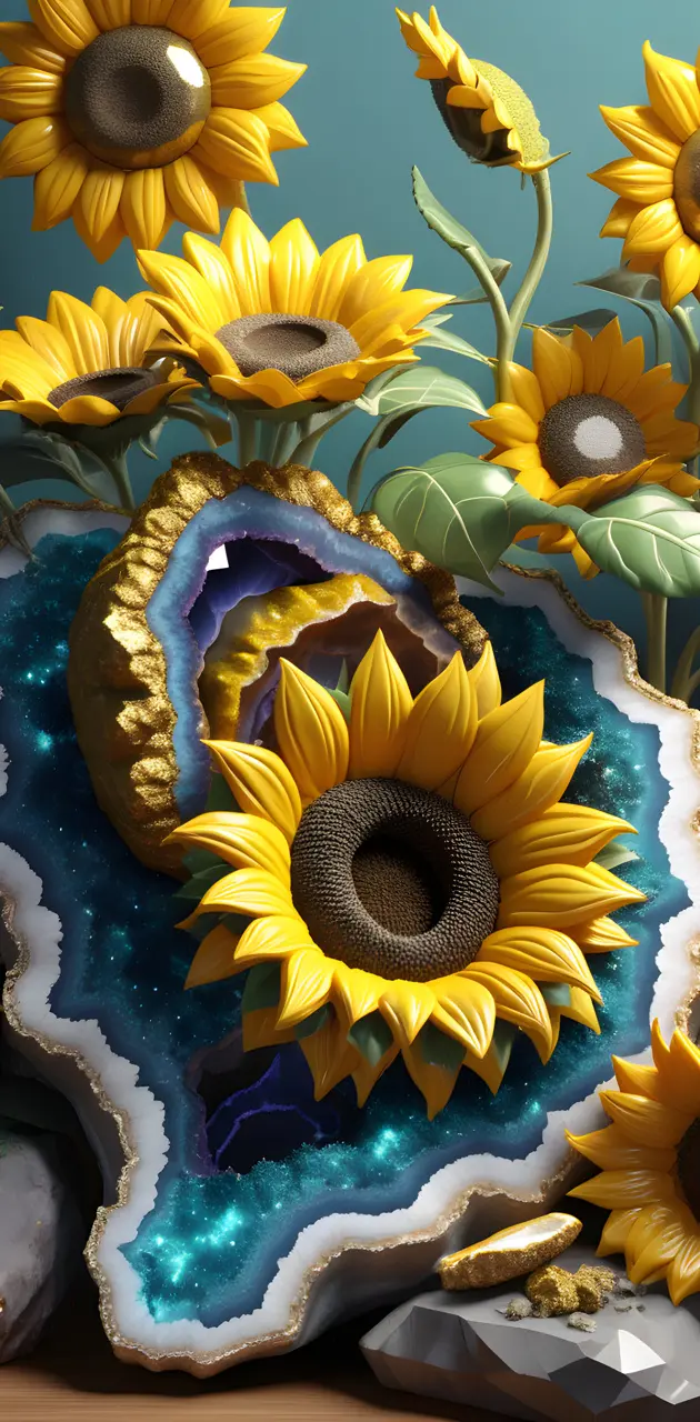 sunflower geode