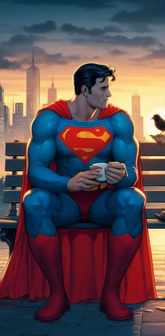 Superman coffee break