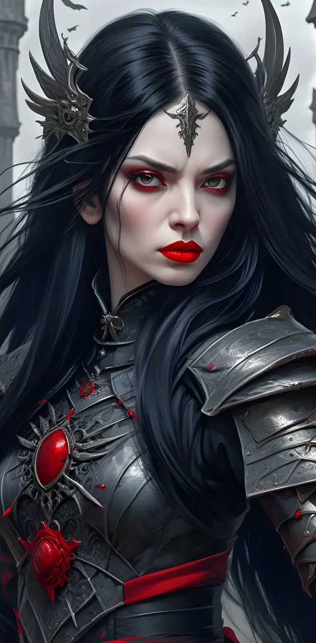 Warrior woman in black