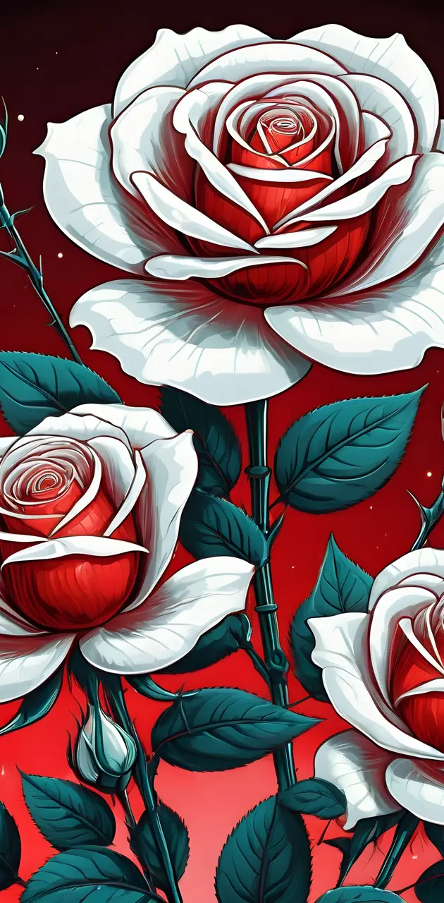background patterns red roses