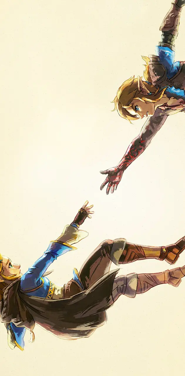 Link catching Zelda 