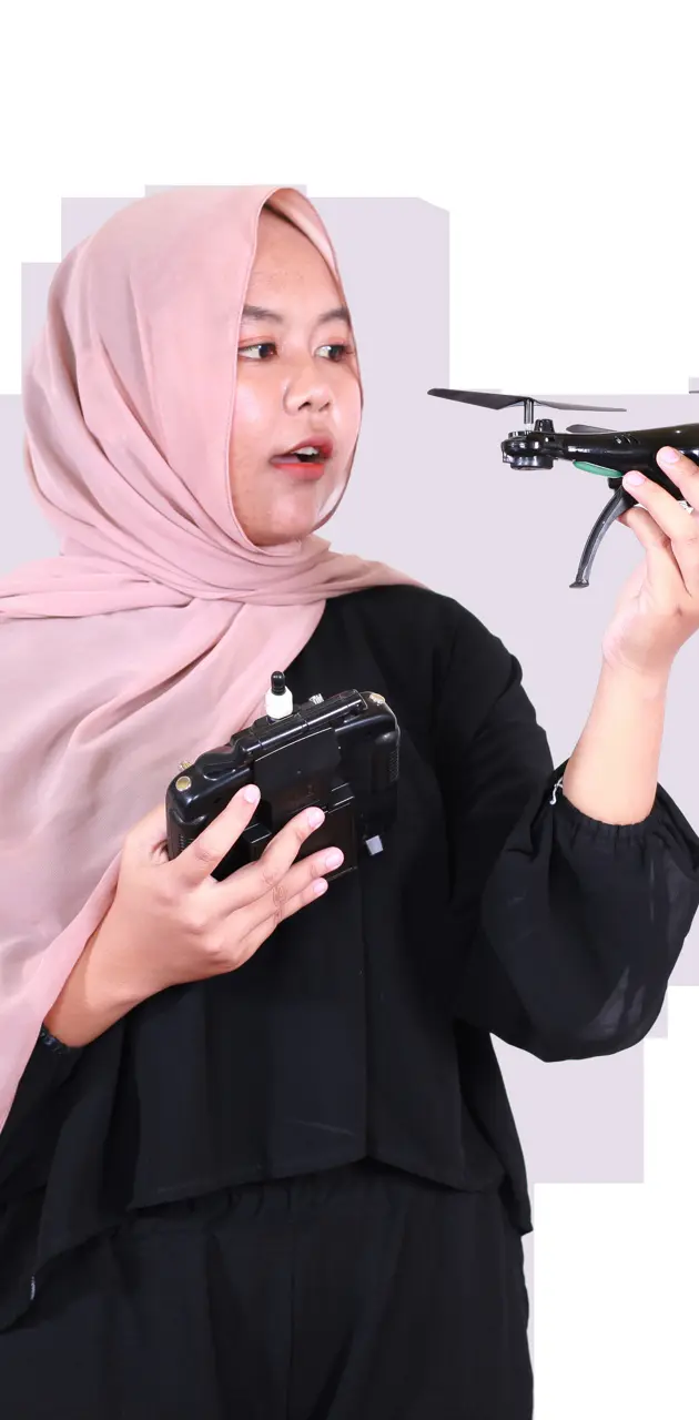 woman with drone