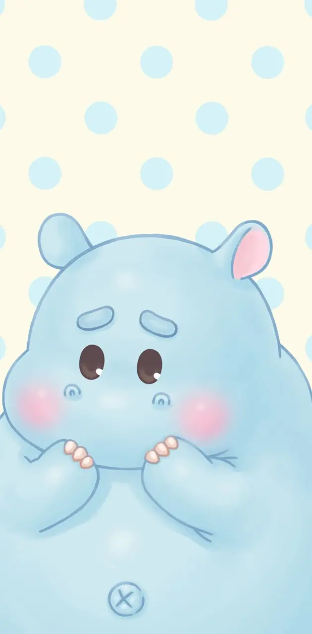 Cute Hippo Drawing