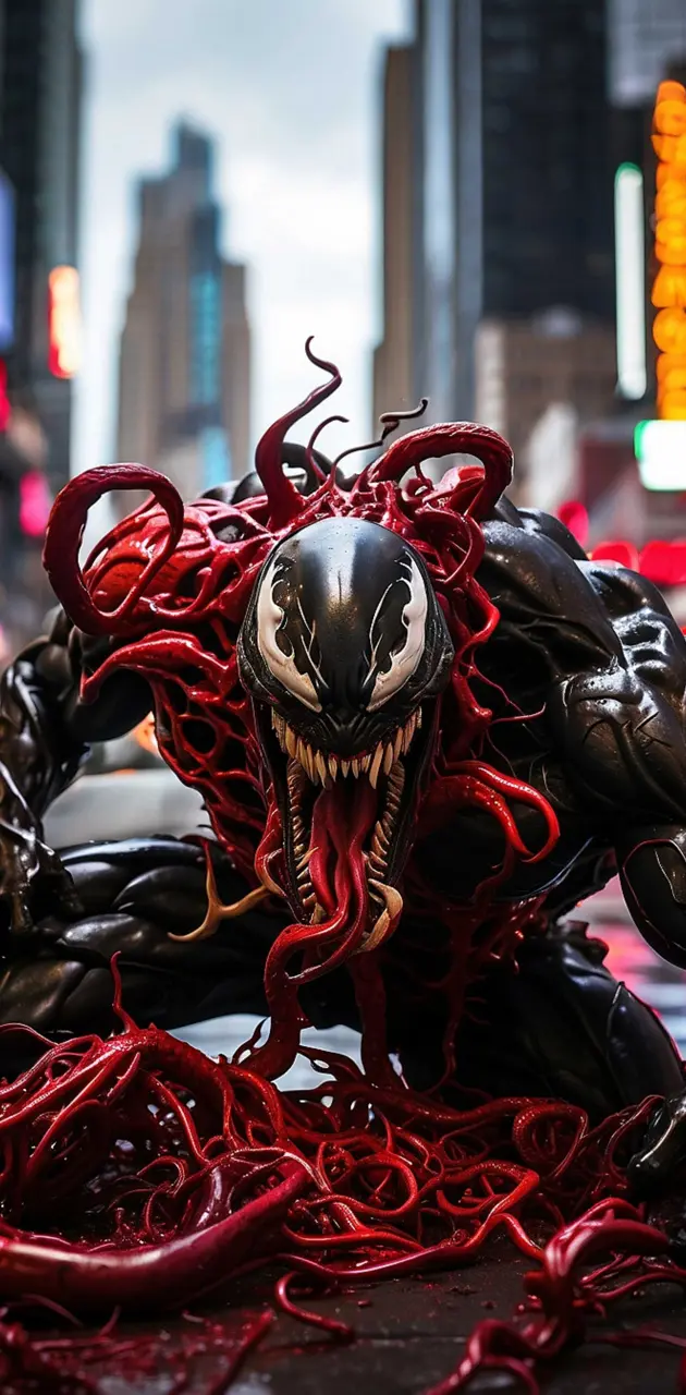 Venom chokes carnage.