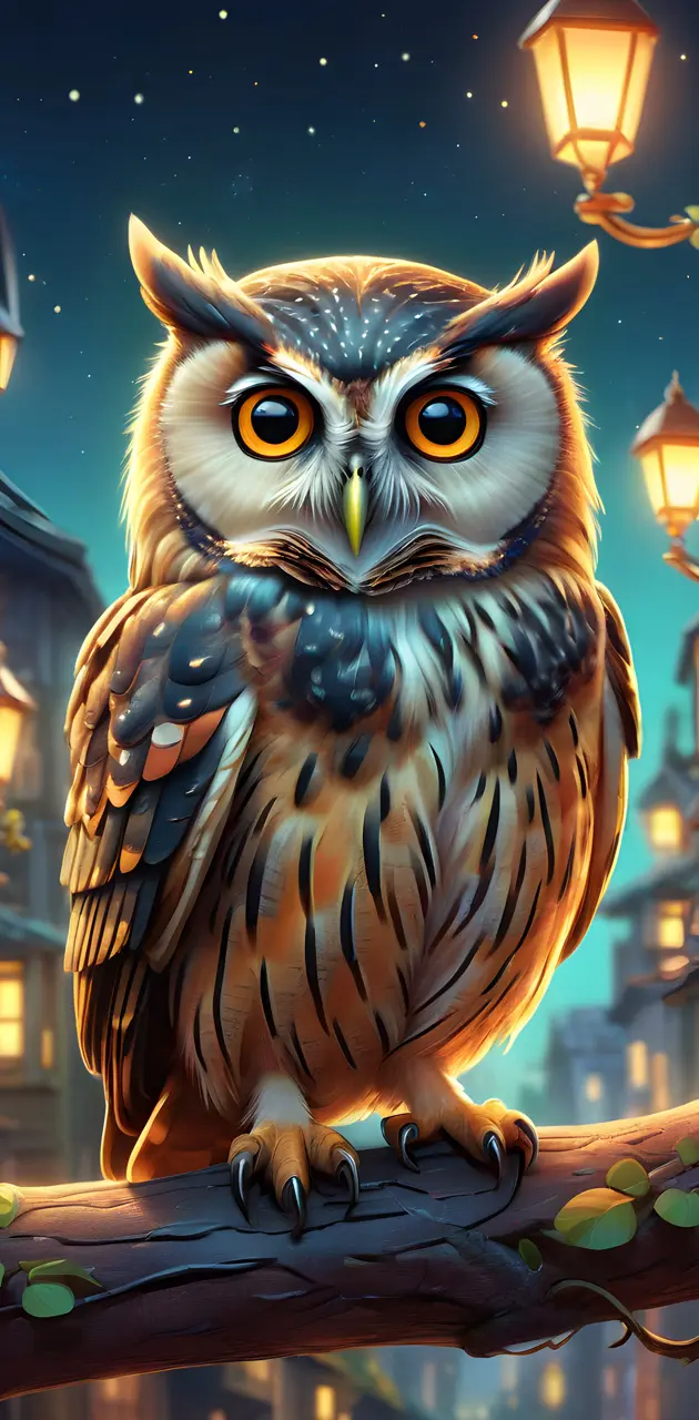 Retro Kawaii Owl