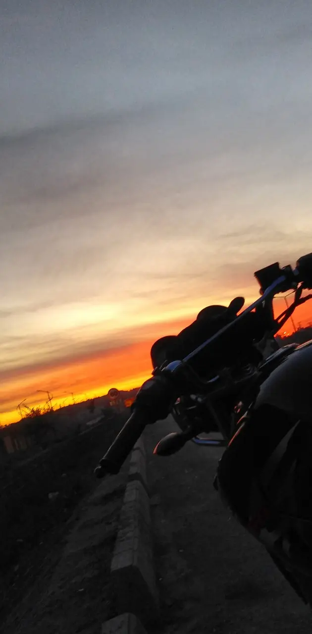 Bikers sunset