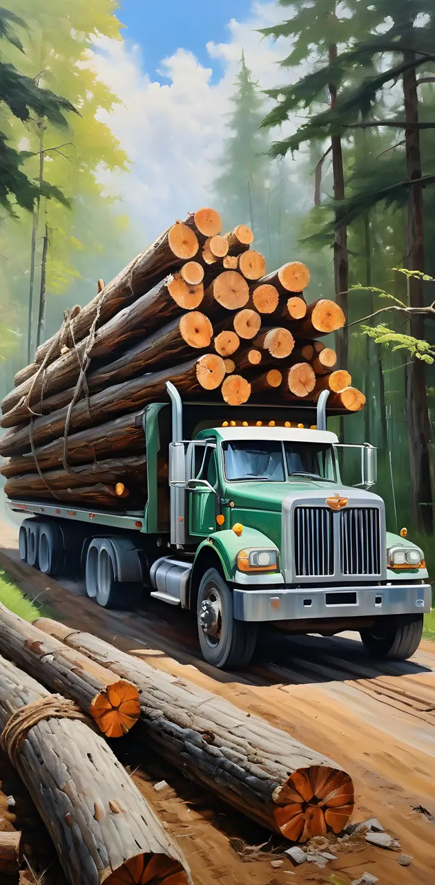 logging truck.