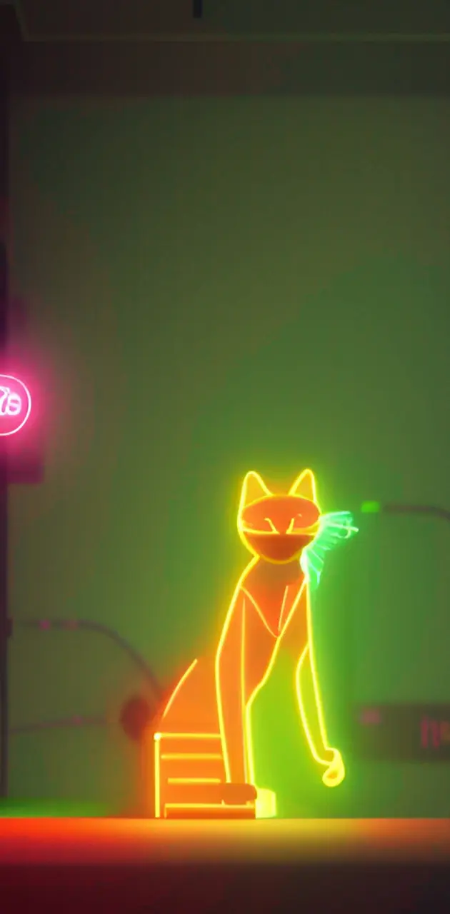 neon cat
