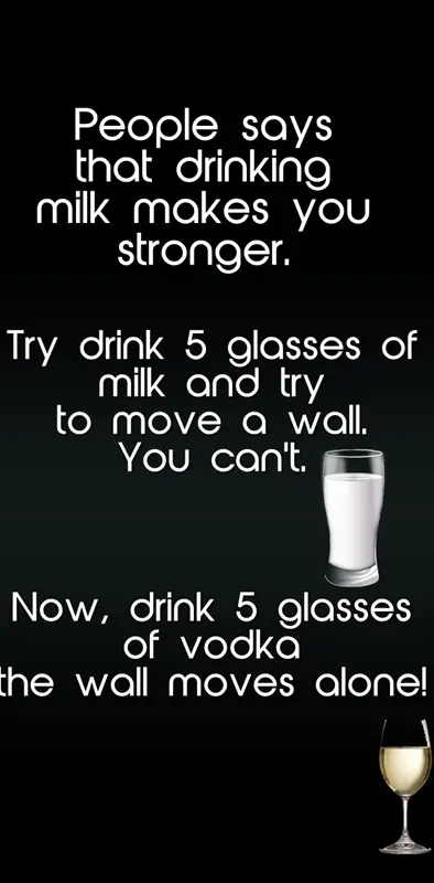 milk versus vodka