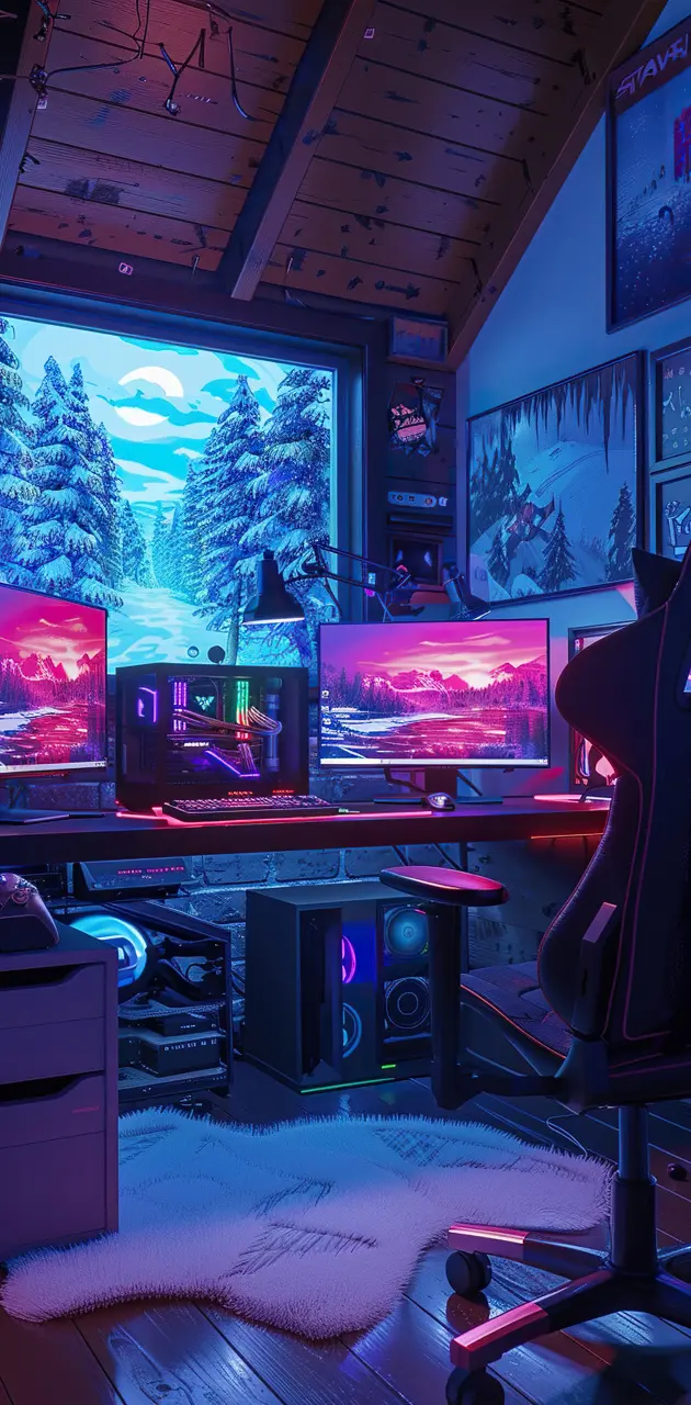 Winter Gamer's Dream: Vibrant Snowscape on Screen