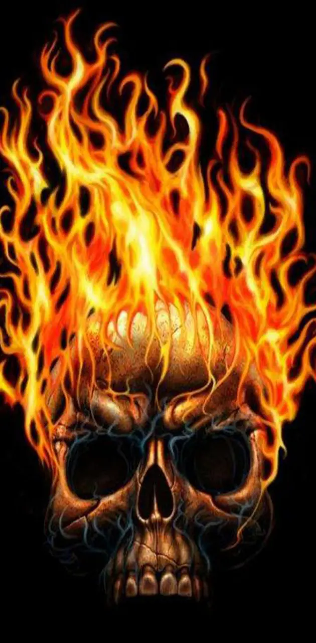 Skull flaming