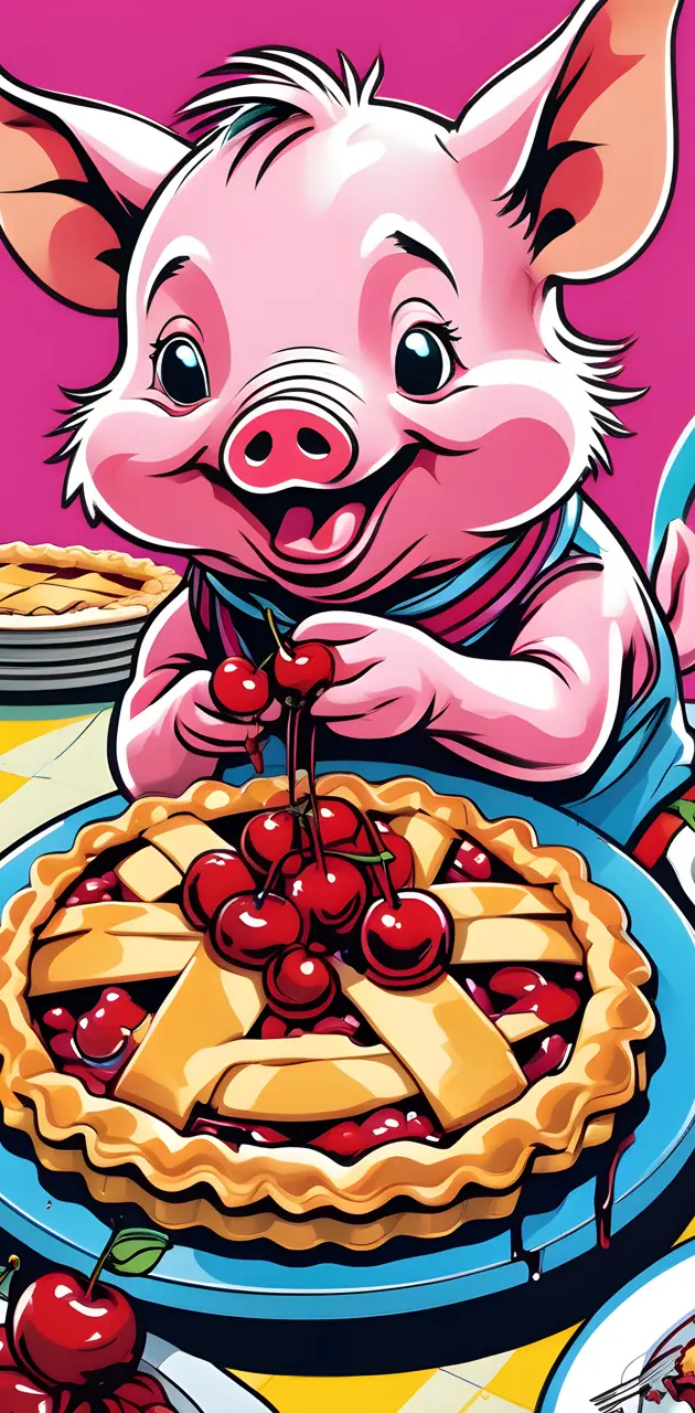 Piglet Eating Pie