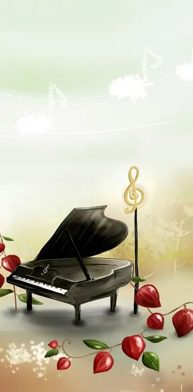 Piano And Flowers